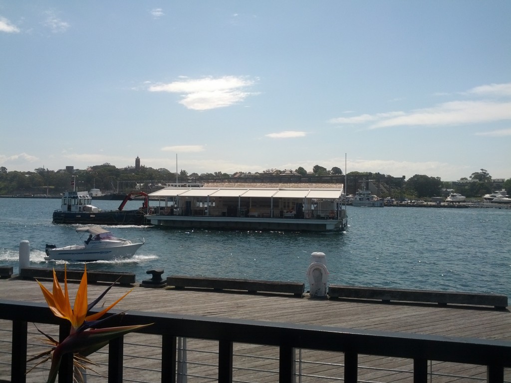 They put everything on barges here... I've seen party barges, crane barges, cement mixer barges even a soccer field barge (!!).