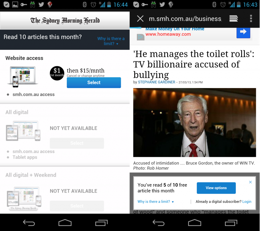 Mobile hasn't been neglected, a well polished interface has been provided there too.