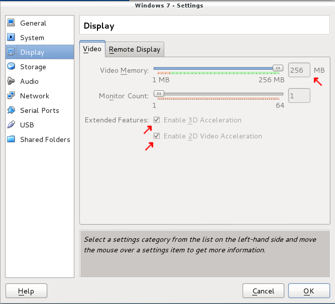 You kind of want to enable 3D acceleration for 3D to work ;-)