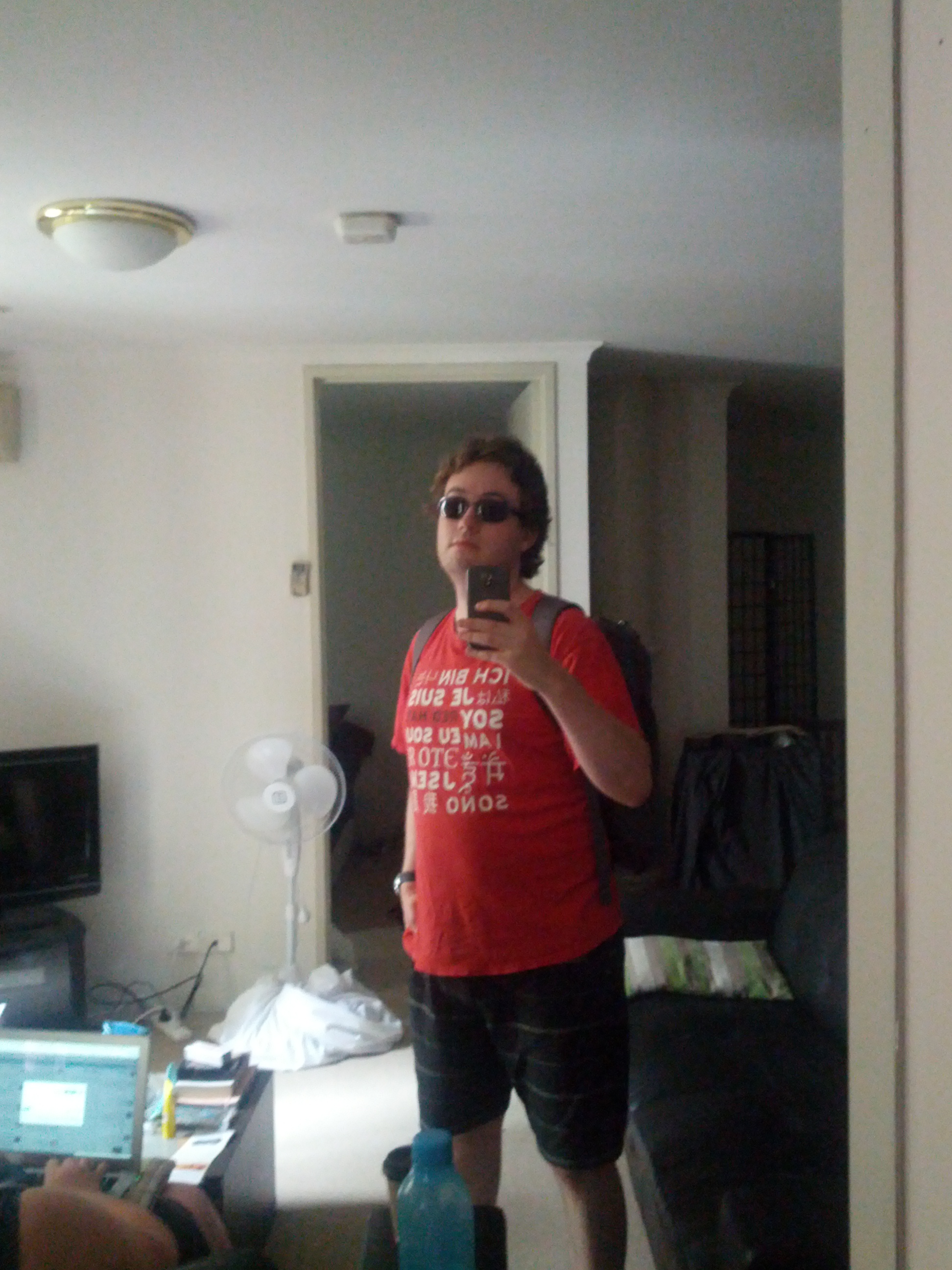 Full of optimism, I set forth from my apartment with my trust RedHat t-shirt to bring geek culture to the bush.