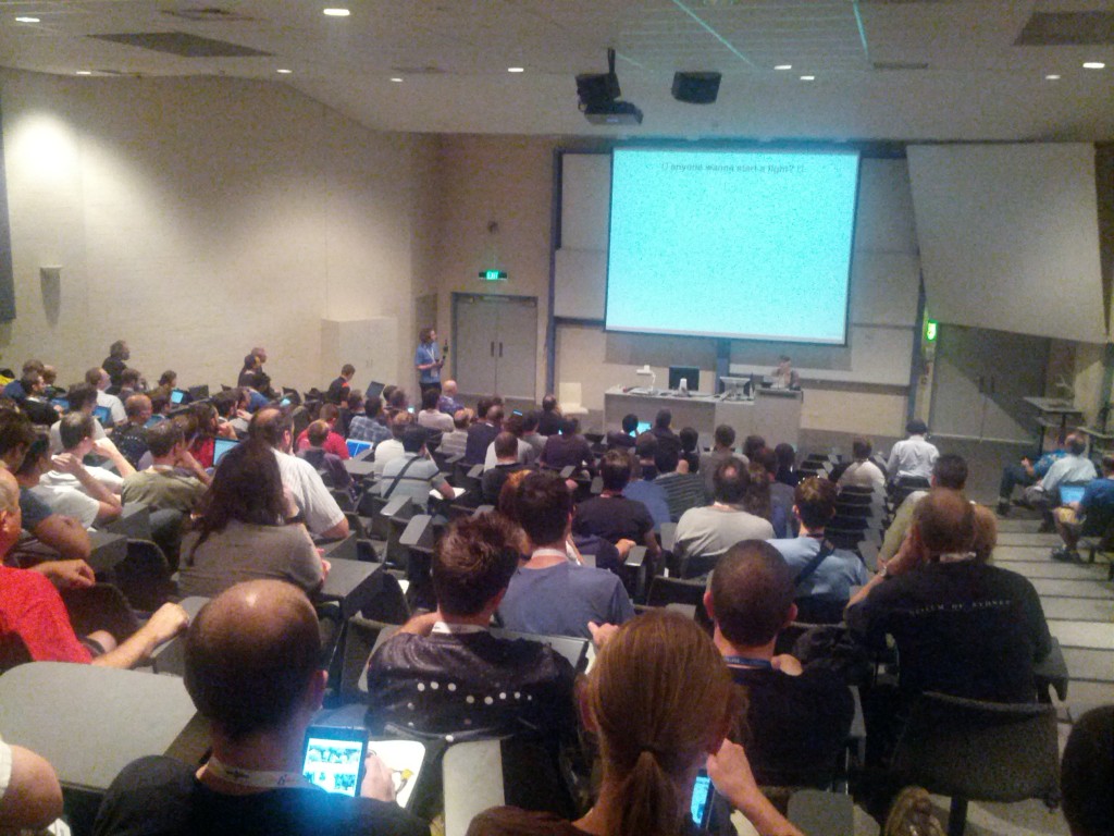 Geeks listening intently