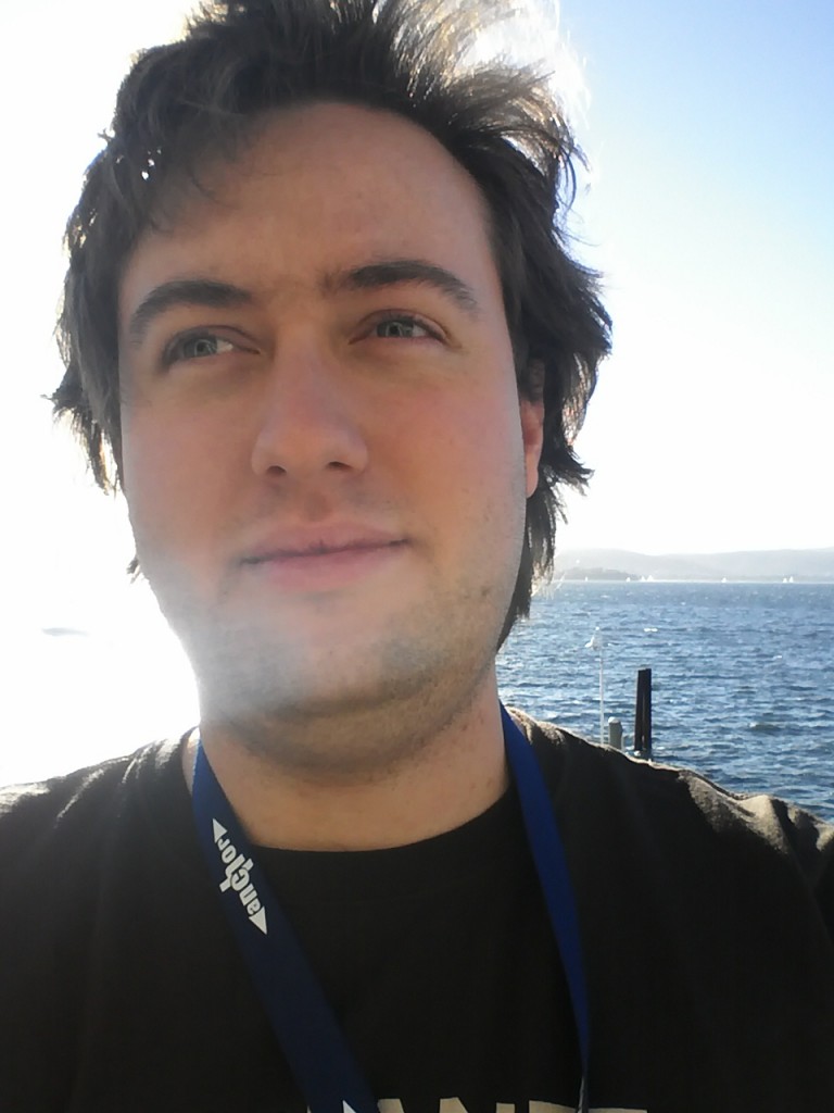 Soaking up some fresh air and sun before retreating into a dark room with my laptop for the rest of the day.