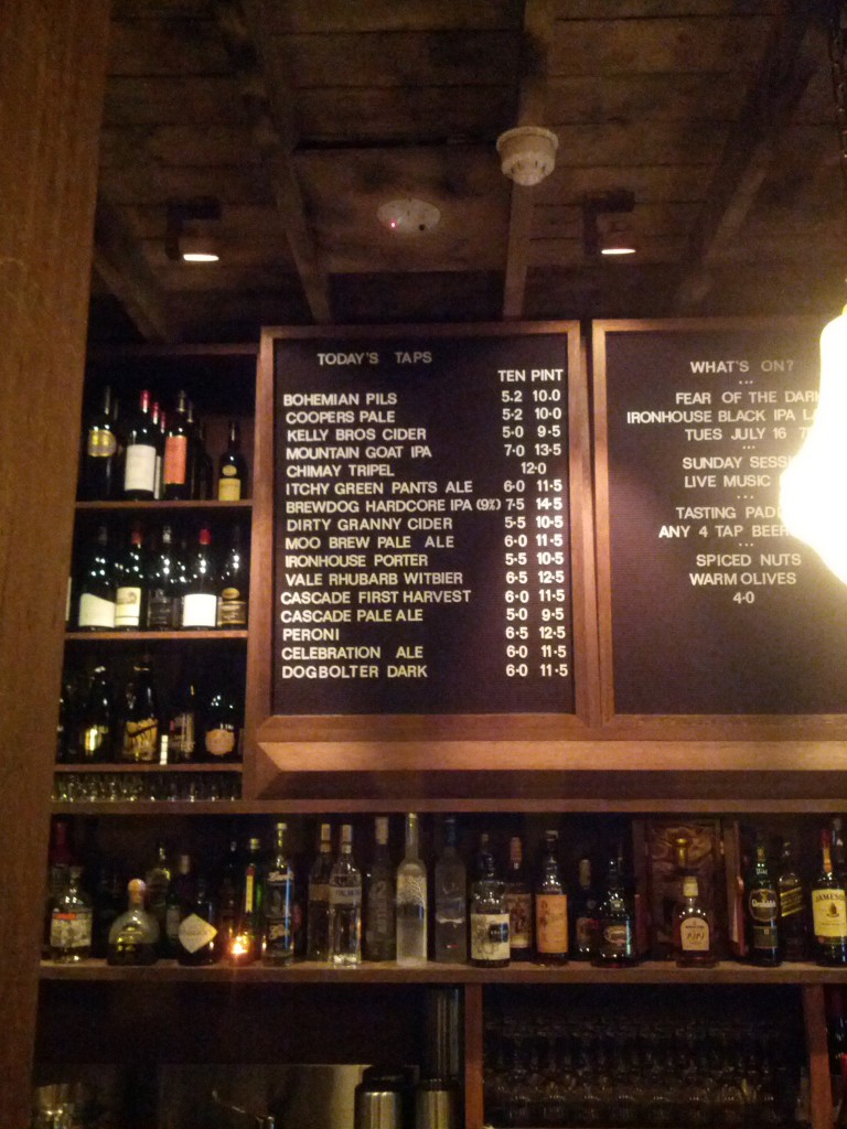 This Hobart pub has a better beer selection than most of the places near my home and work in Sydney's CBD.