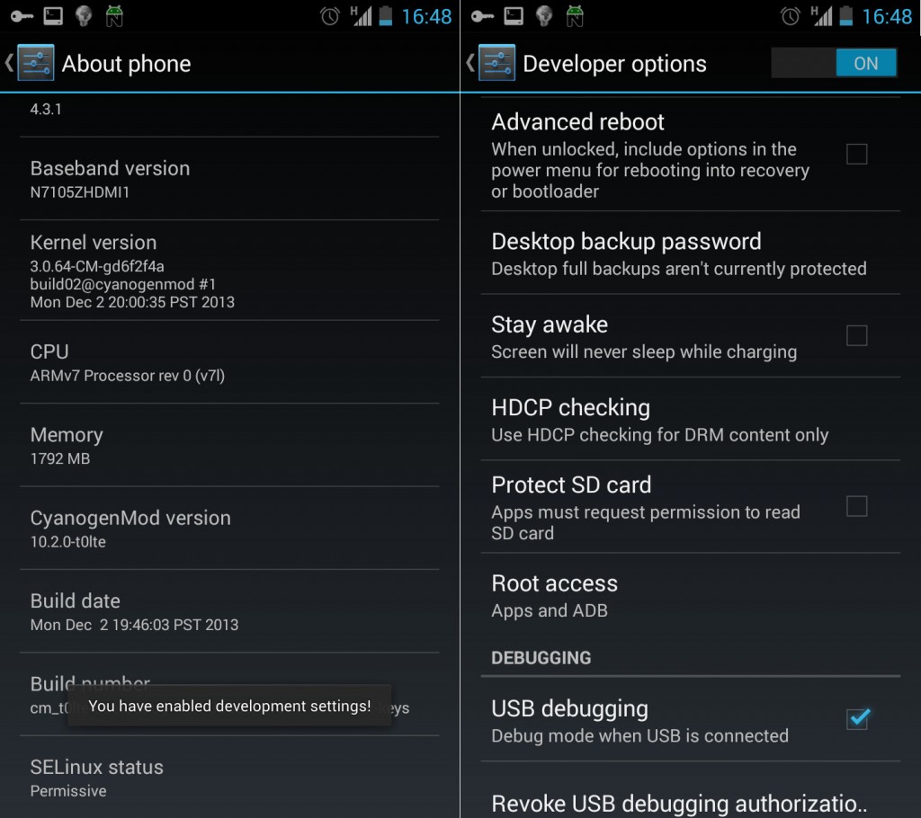 Enable ADB root for all the fun stuff!