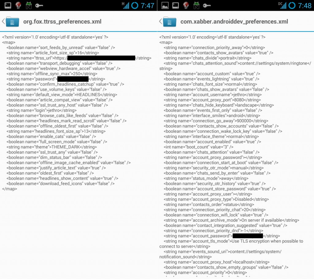 Mmmm plain text passwords. :-)
