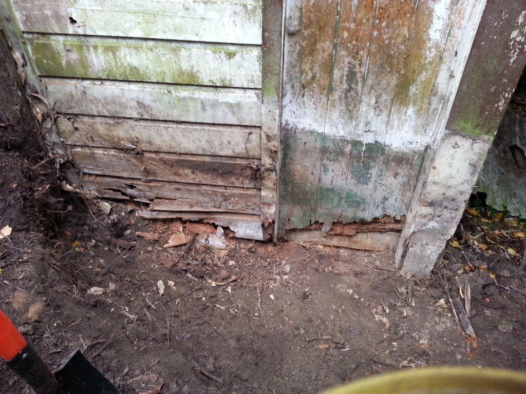 Dug out shed